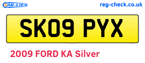 SK09PYX are the vehicle registration plates.