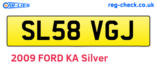 SL58VGJ are the vehicle registration plates.