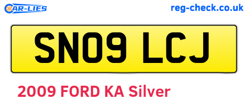 SN09LCJ are the vehicle registration plates.