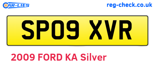SP09XVR are the vehicle registration plates.