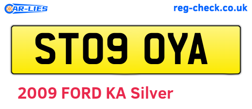ST09OYA are the vehicle registration plates.
