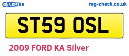 ST59OSL are the vehicle registration plates.