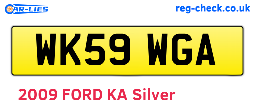 WK59WGA are the vehicle registration plates.