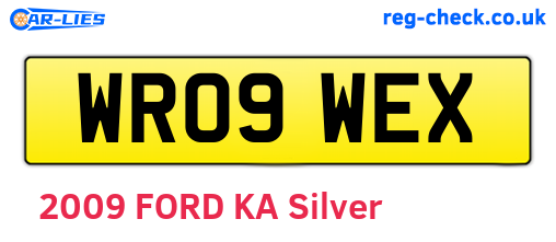 WR09WEX are the vehicle registration plates.