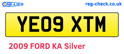 YE09XTM are the vehicle registration plates.