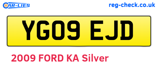YG09EJD are the vehicle registration plates.