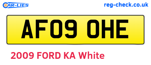 AF09OHE are the vehicle registration plates.
