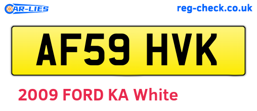 AF59HVK are the vehicle registration plates.