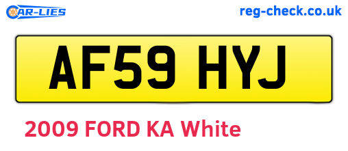 AF59HYJ are the vehicle registration plates.