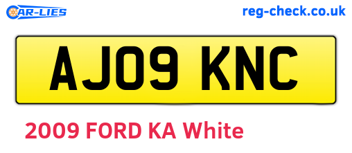 AJ09KNC are the vehicle registration plates.