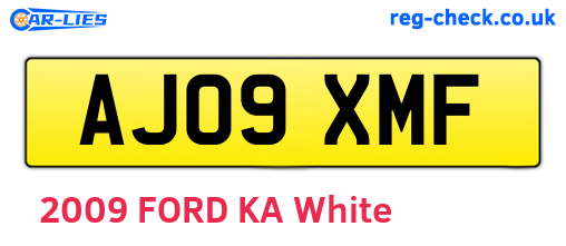 AJ09XMF are the vehicle registration plates.