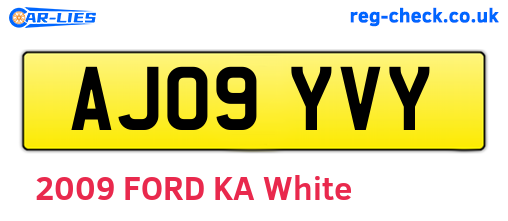 AJ09YVY are the vehicle registration plates.