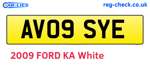AV09SYE are the vehicle registration plates.