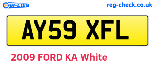 AY59XFL are the vehicle registration plates.