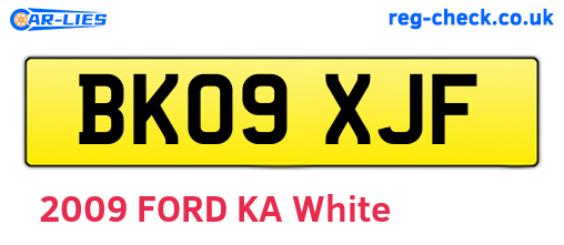 BK09XJF are the vehicle registration plates.