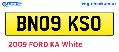 BN09KSO are the vehicle registration plates.