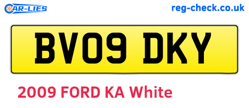 BV09DKY are the vehicle registration plates.