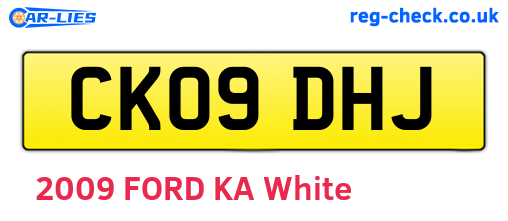 CK09DHJ are the vehicle registration plates.