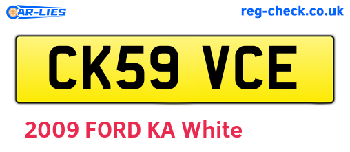 CK59VCE are the vehicle registration plates.