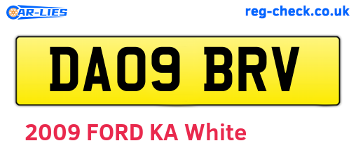 DA09BRV are the vehicle registration plates.