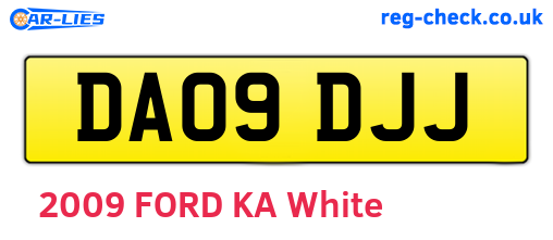 DA09DJJ are the vehicle registration plates.