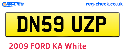 DN59UZP are the vehicle registration plates.