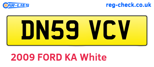 DN59VCV are the vehicle registration plates.