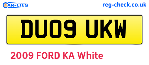 DU09UKW are the vehicle registration plates.