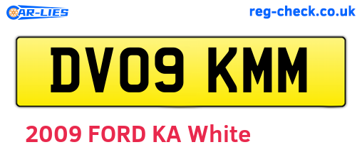 DV09KMM are the vehicle registration plates.