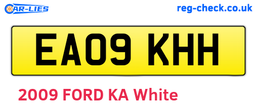 EA09KHH are the vehicle registration plates.