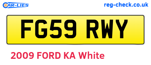 FG59RWY are the vehicle registration plates.