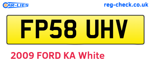 FP58UHV are the vehicle registration plates.