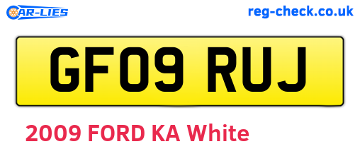 GF09RUJ are the vehicle registration plates.