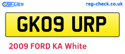 GK09URP are the vehicle registration plates.