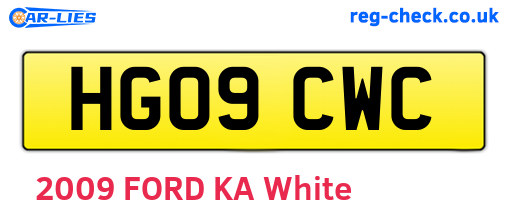 HG09CWC are the vehicle registration plates.