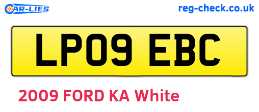 LP09EBC are the vehicle registration plates.
