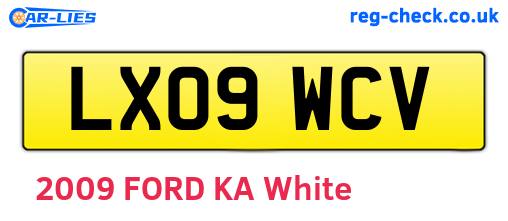 LX09WCV are the vehicle registration plates.