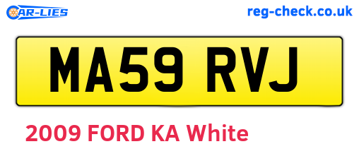 MA59RVJ are the vehicle registration plates.