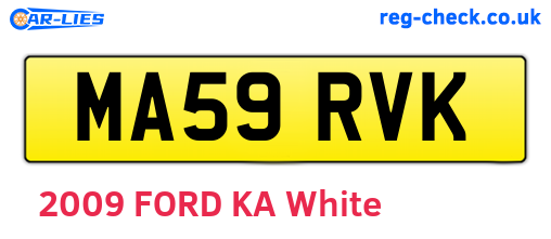 MA59RVK are the vehicle registration plates.
