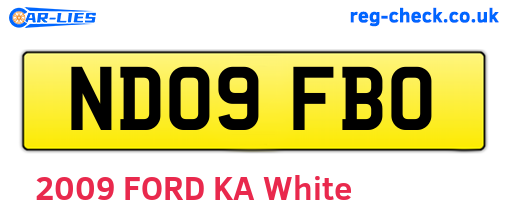 ND09FBO are the vehicle registration plates.