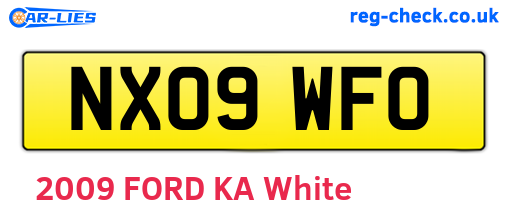 NX09WFO are the vehicle registration plates.