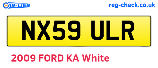 NX59ULR are the vehicle registration plates.