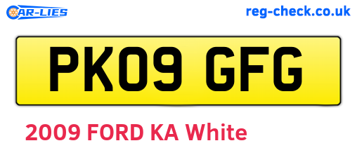 PK09GFG are the vehicle registration plates.