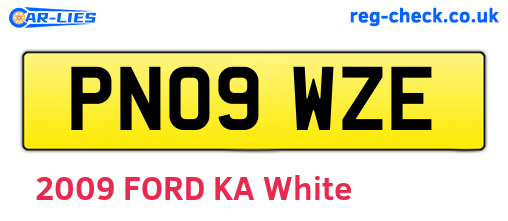 PN09WZE are the vehicle registration plates.
