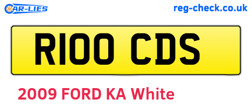 R100CDS are the vehicle registration plates.