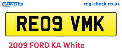 RE09VMK are the vehicle registration plates.