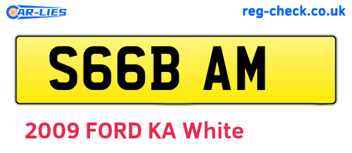 S66BAM are the vehicle registration plates.