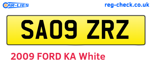 SA09ZRZ are the vehicle registration plates.