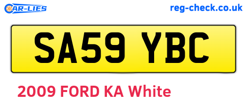 SA59YBC are the vehicle registration plates.
