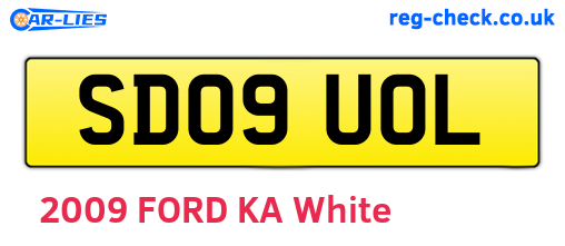 SD09UOL are the vehicle registration plates.